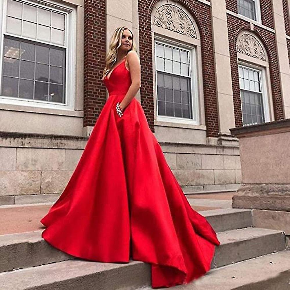 women's red prom dress PS21028 10 quality materials WTXUE Corset Dress, Prom Dresses