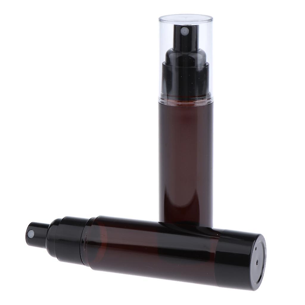 2x Empty Airless Pump Bottle Refilled Cosmetic Lotion Serum Container 50ml