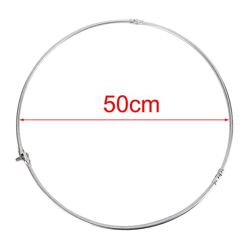 Stainless Steel Fishing Folding Net Brail Head Round Dipnet Tackle Accessory