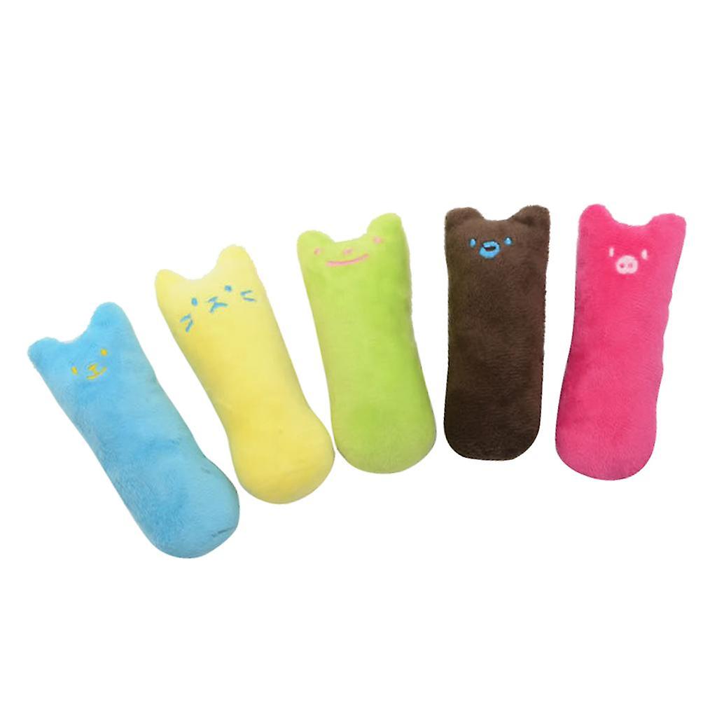 5 Pack Pet Cat Thumb Toys with Catnip Cat Catnip Chew Toys Plush Cat Toys