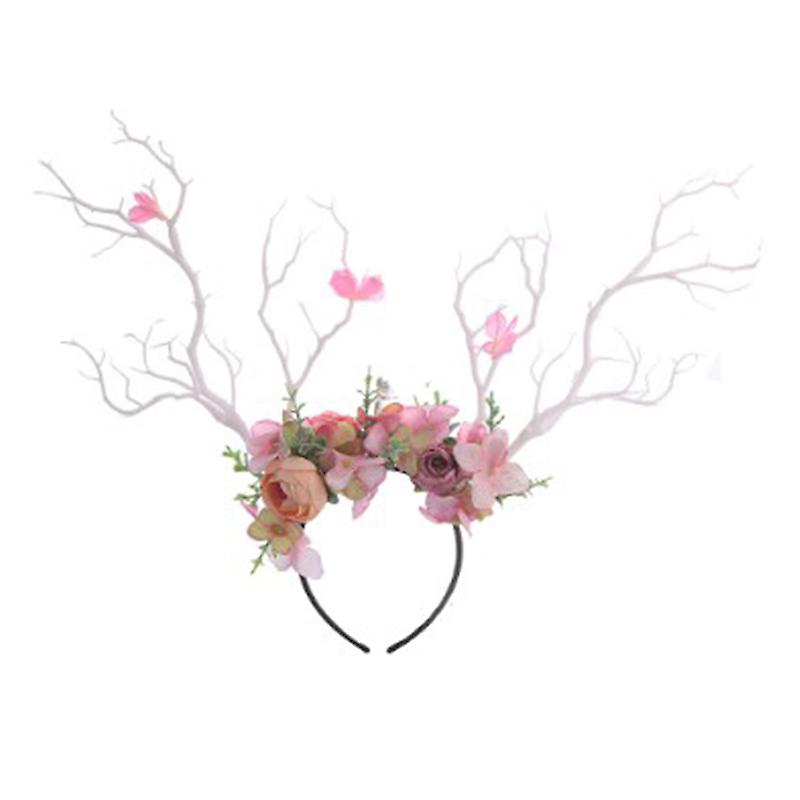 Halloween Chritmas Long Antler Flower Branches Headband Props Horns Headpieces