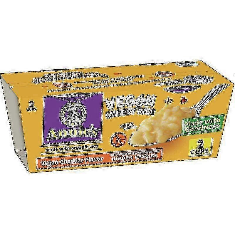 Annie's Organic Rice Cup, Vegan Cheddar Flavor With Hidden Veggies, 2 Ea