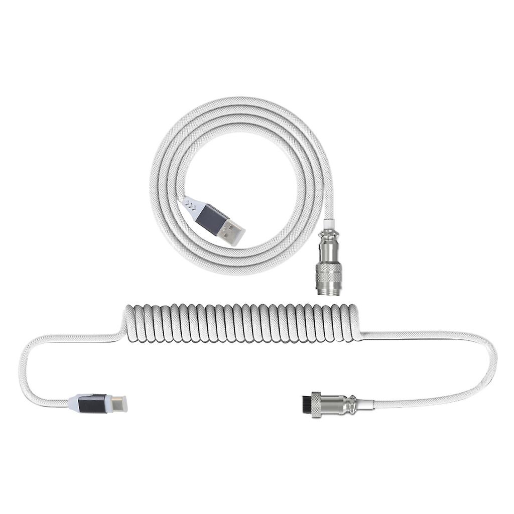 2Meters Detachable Type C USB Cable Mechanical Keyboard Aviation Connector Line