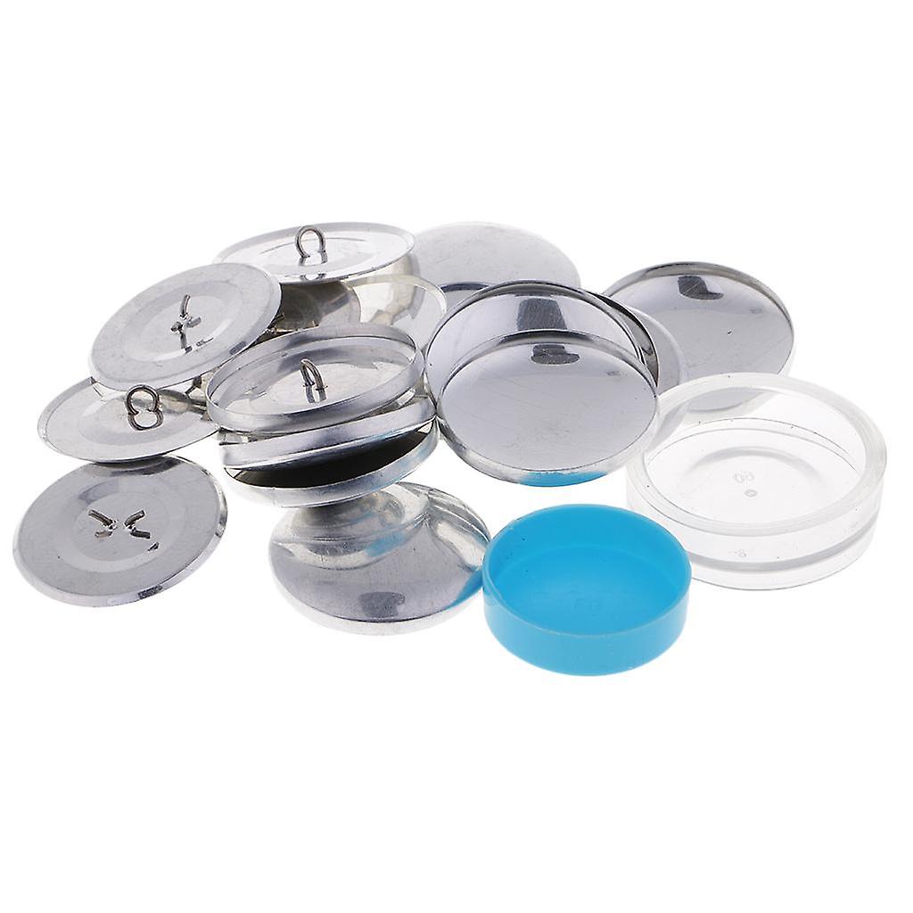 10 Set Machine Press Button Cloth Button Base Semi-finished Craft DIY 40mm 3