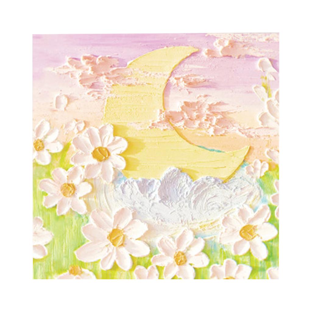 Kawaii Oil Painting Notebook Notepad Stationery Student Small Square Series