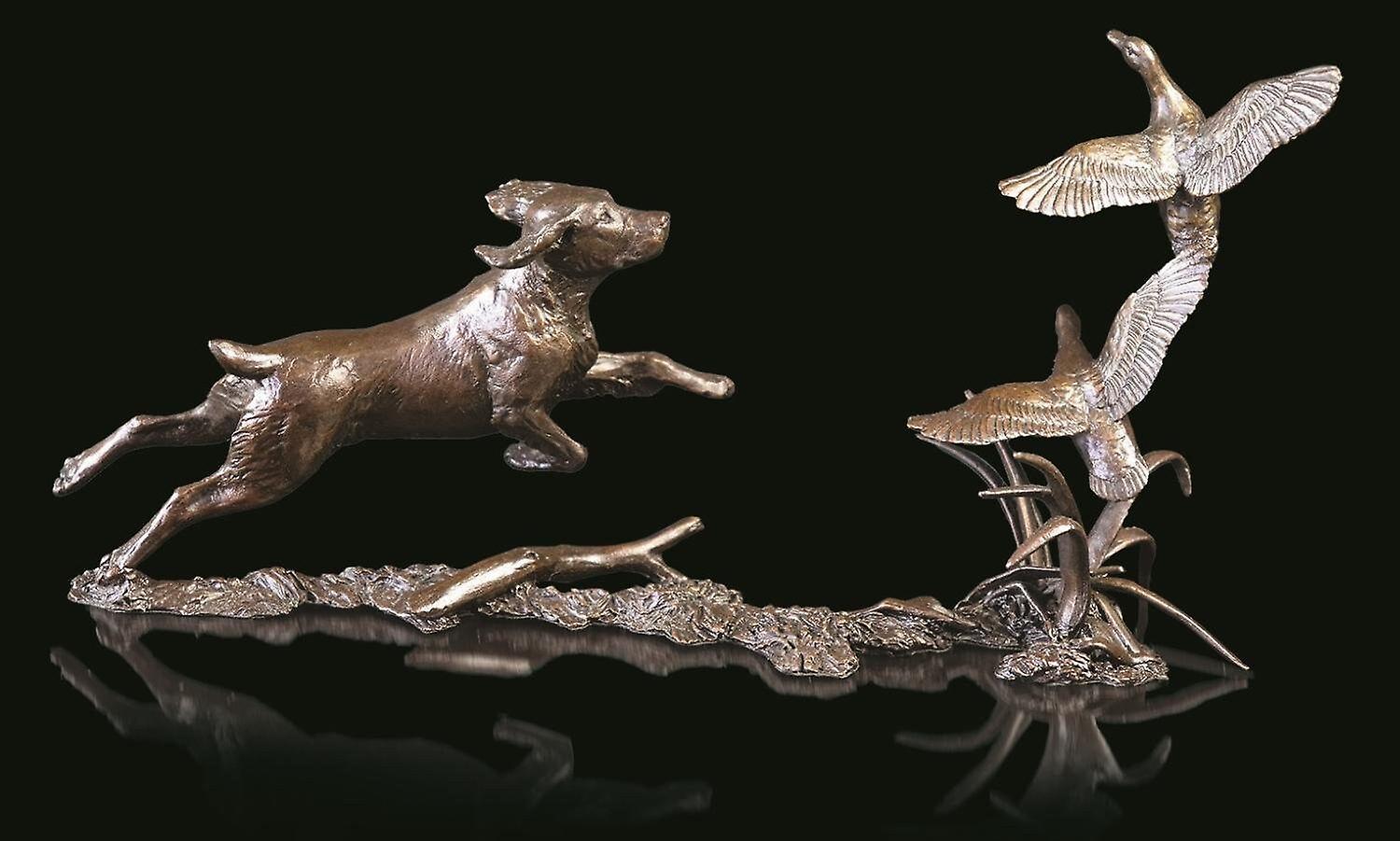 Cocker Spaniel With Mallards Sculptures & Statues