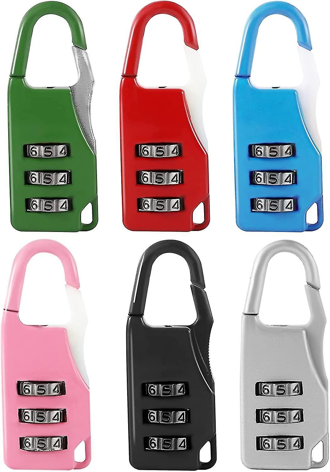 Pcs Small 3-digit Code Padlock, Small Locker Code Lock Airplane Suitcase Padlock Zinc Alloy For Outd