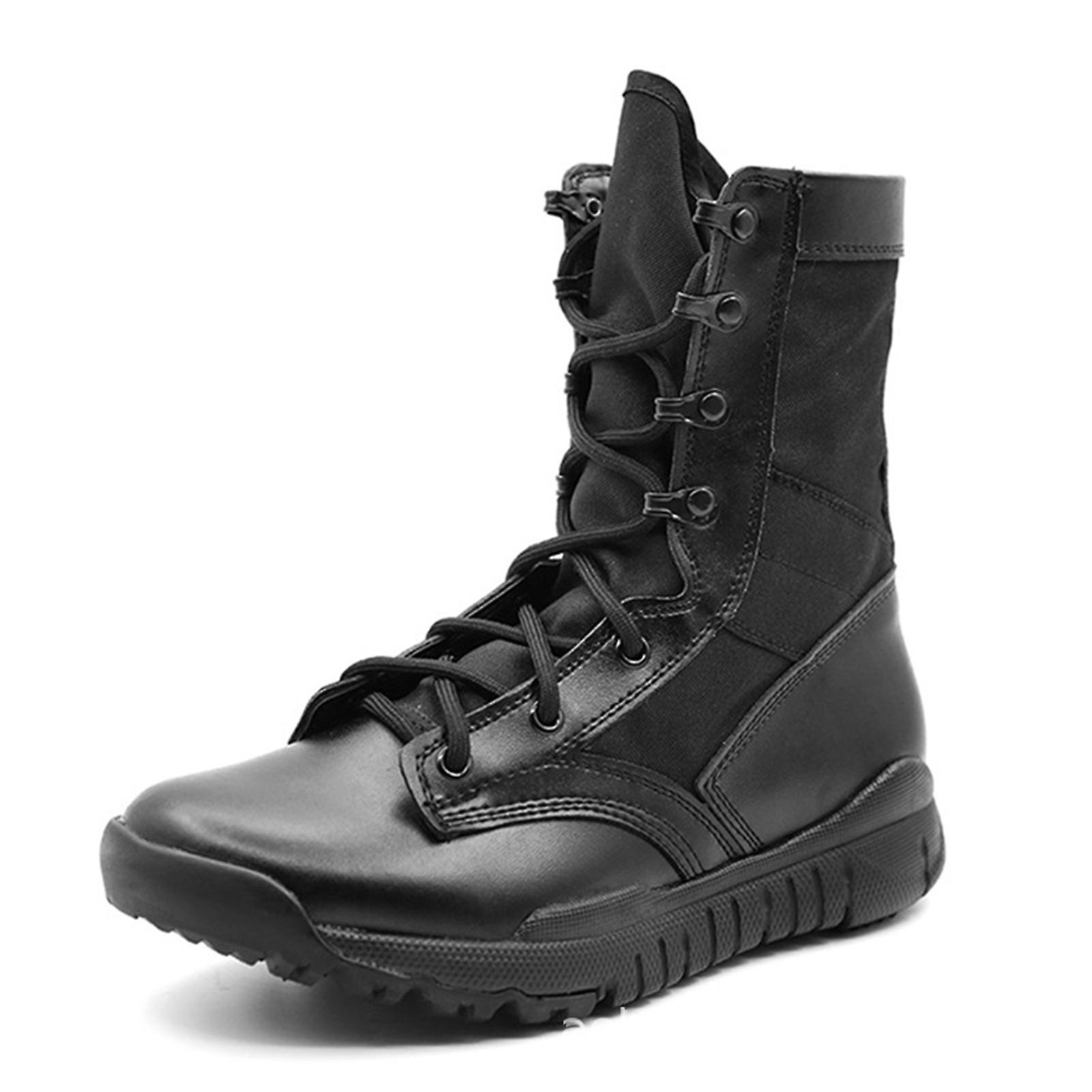 Hommes Black Desert Combat Boots Durable Lace Up Combat Boots For Camping Escalade Cyclisme Pêche