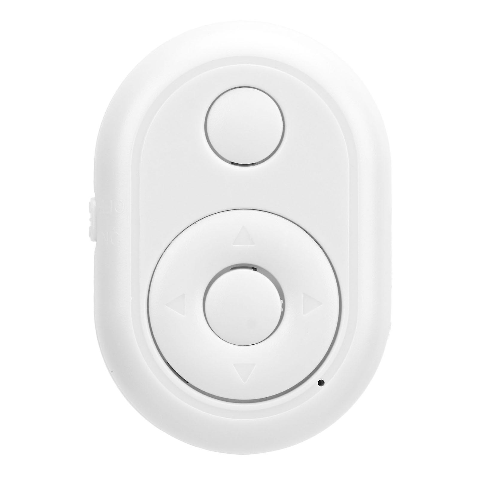 Camera Remote Control Wireless Bluetooth Cellphone Shutter Remote Control Selfie Button Clicker White
