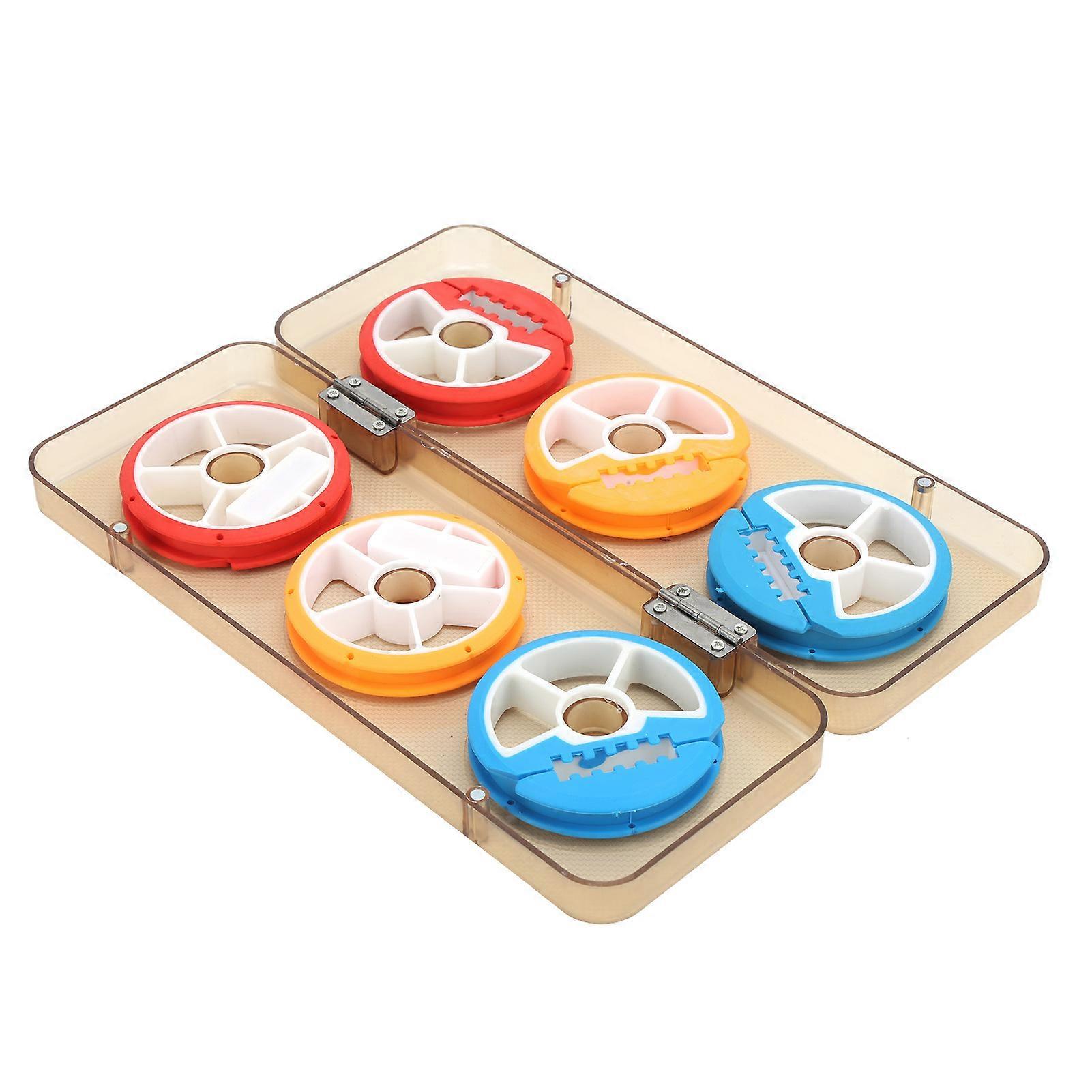 Silicone Fishing Line Storage Holders 6‑Axis Colorful Fishing Line Winding Board Spool