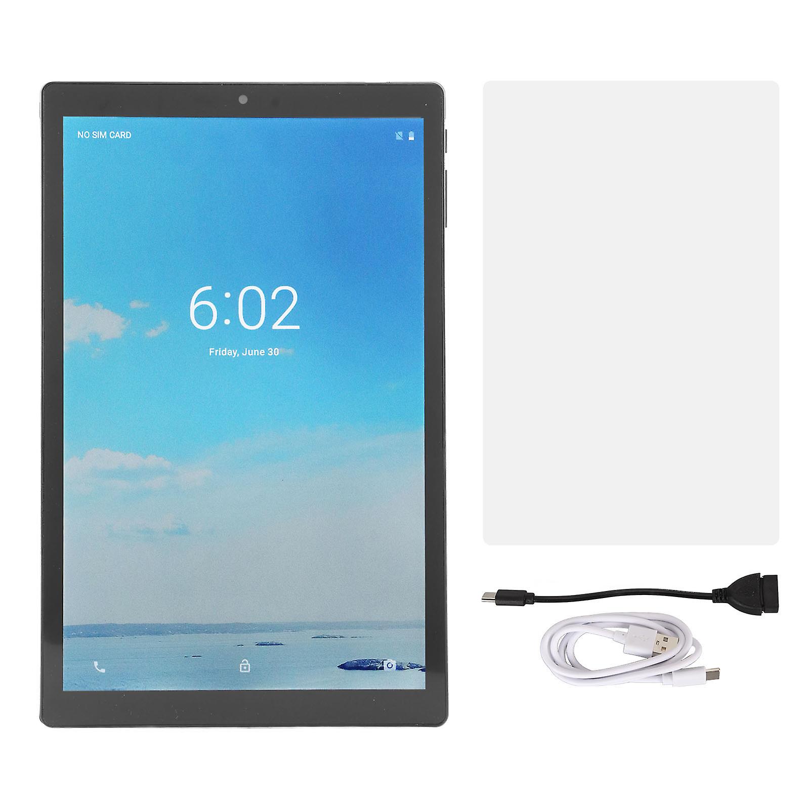 10 Inch Android Tablet 6GB RAM 128GB Storage 2560x1600 Dual SIM 5G WiFi Blue