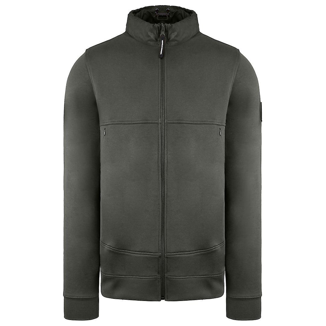 Weekend Offender Long Sleeve Zip Up Mens Praia Dark Green Track Jacket SWAW2206 DARK GREEN