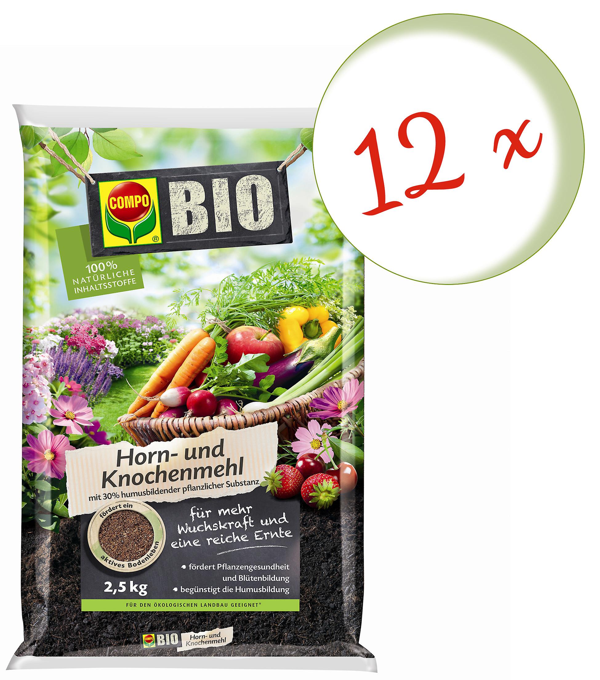 12 x COMPO BIO horn and bone meal, 2.5 kg