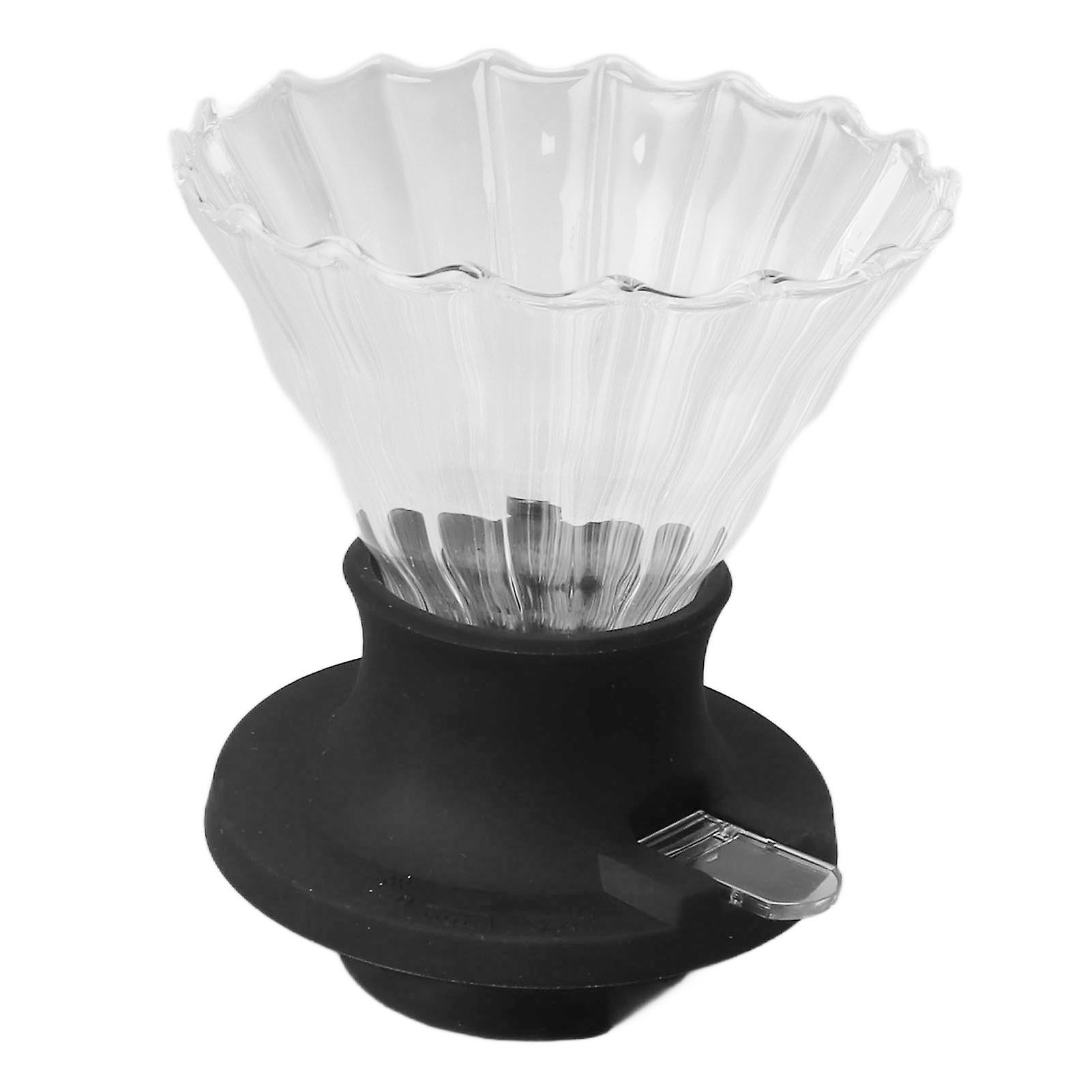 Filtre à café en verre borosilicate résistant aux hautes températures, filtre à café manuel, tasse conique, taille L
