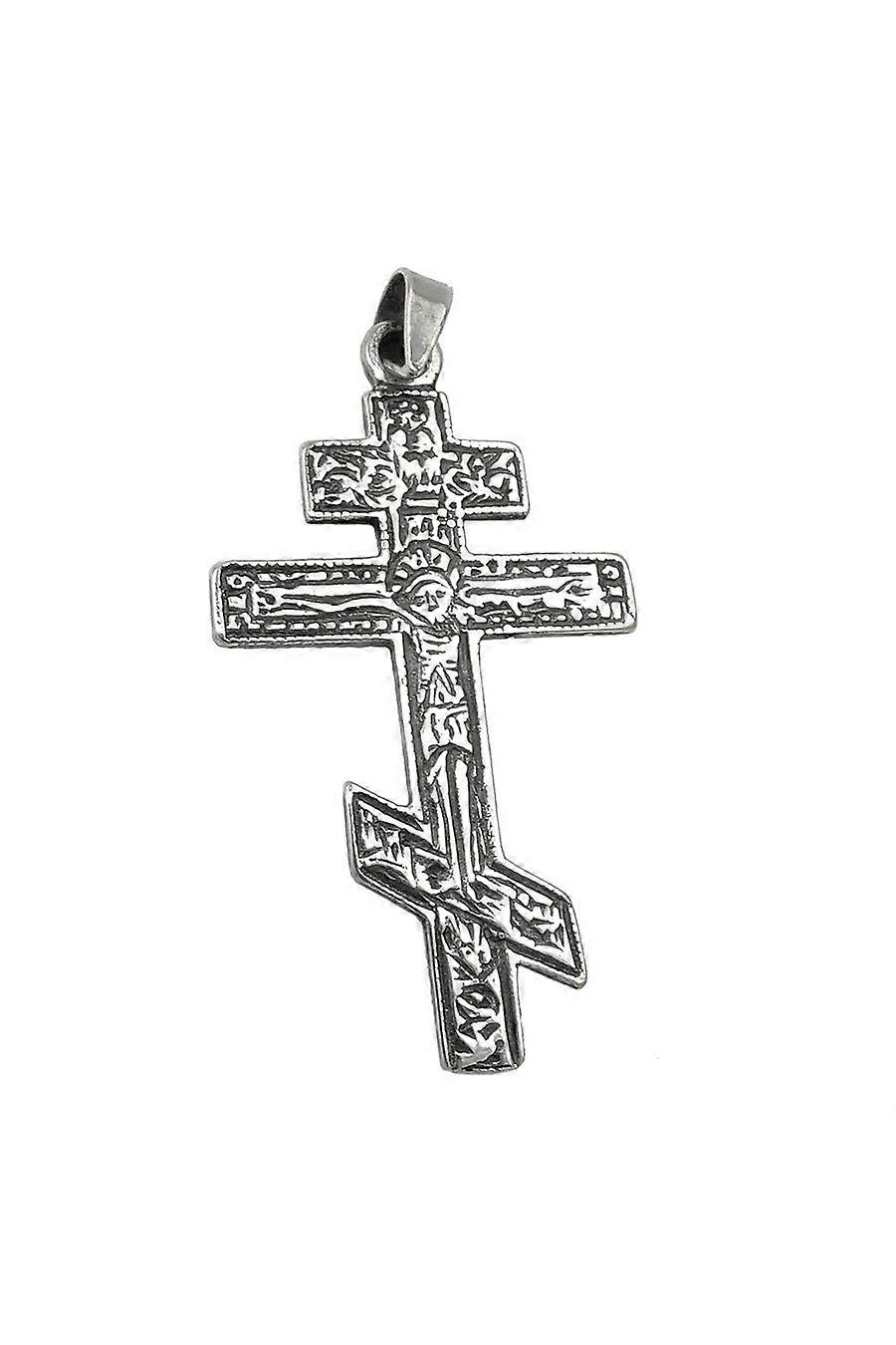 Pendant Russian Cross Oxid. Silver 925 - Gl93924