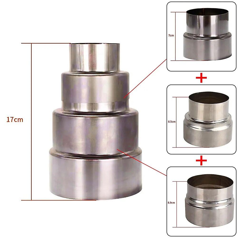 נירוסטה הפחתת התאמת צינור מצמדים מתאם ארובה צינור ארובה צינור ארובה קיר כפול מערכת ארובה לחימום מזגן ~ 1486