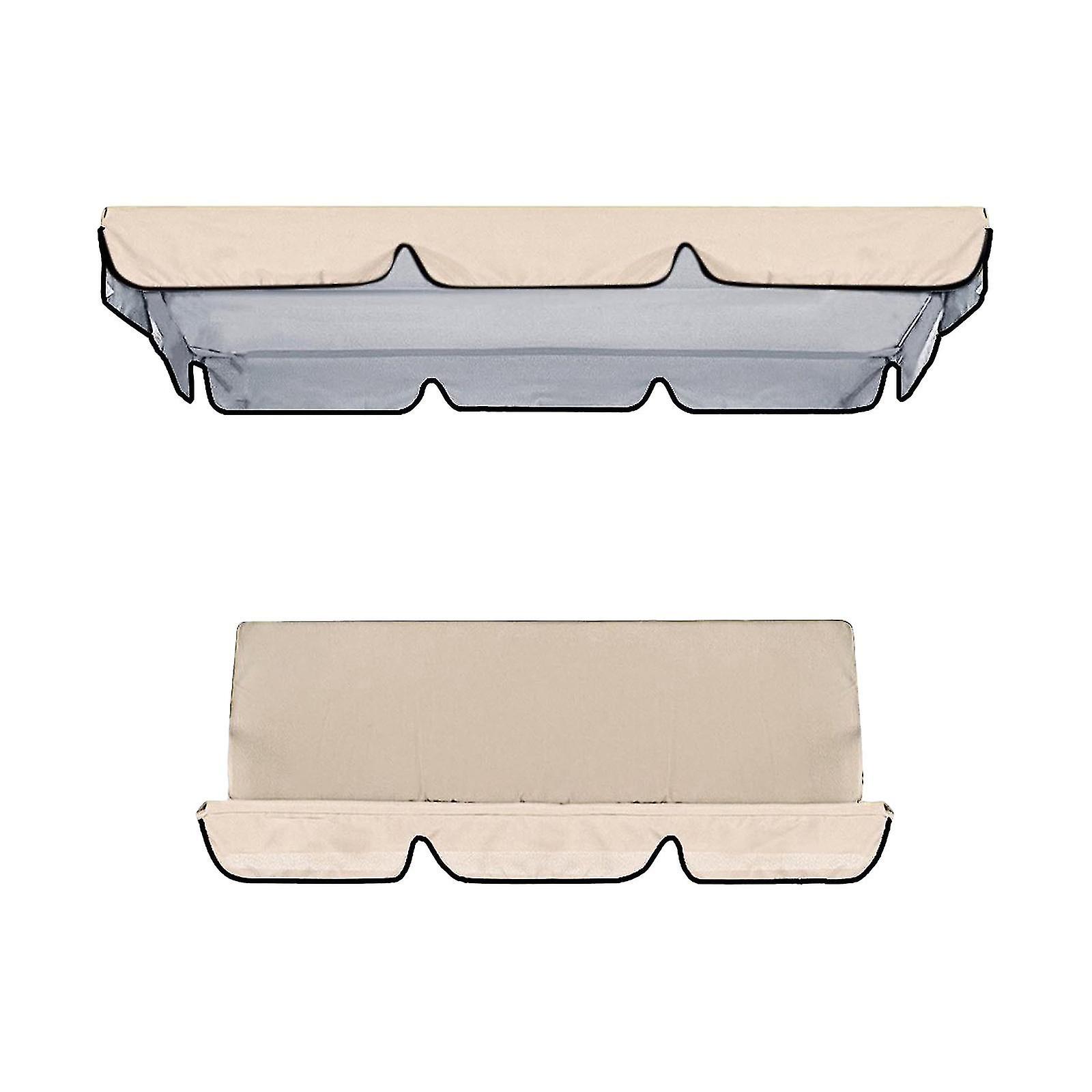 الفناء سوينغ المظلة دائم أرجوحة مقعد الغطاء العلوي لمقعد الشرفة في الهواء الطلق أرجوحة البيج