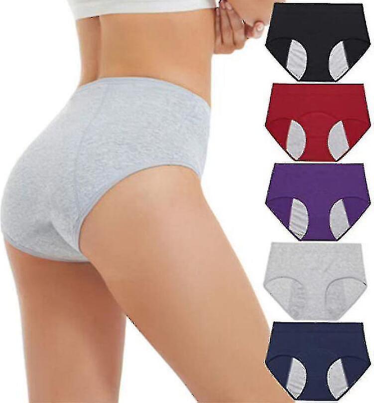 5pc תחתוני מחזור הווסת לנשים הוכחת דליפה כותנה תחתוני נשים תחתונים חדש