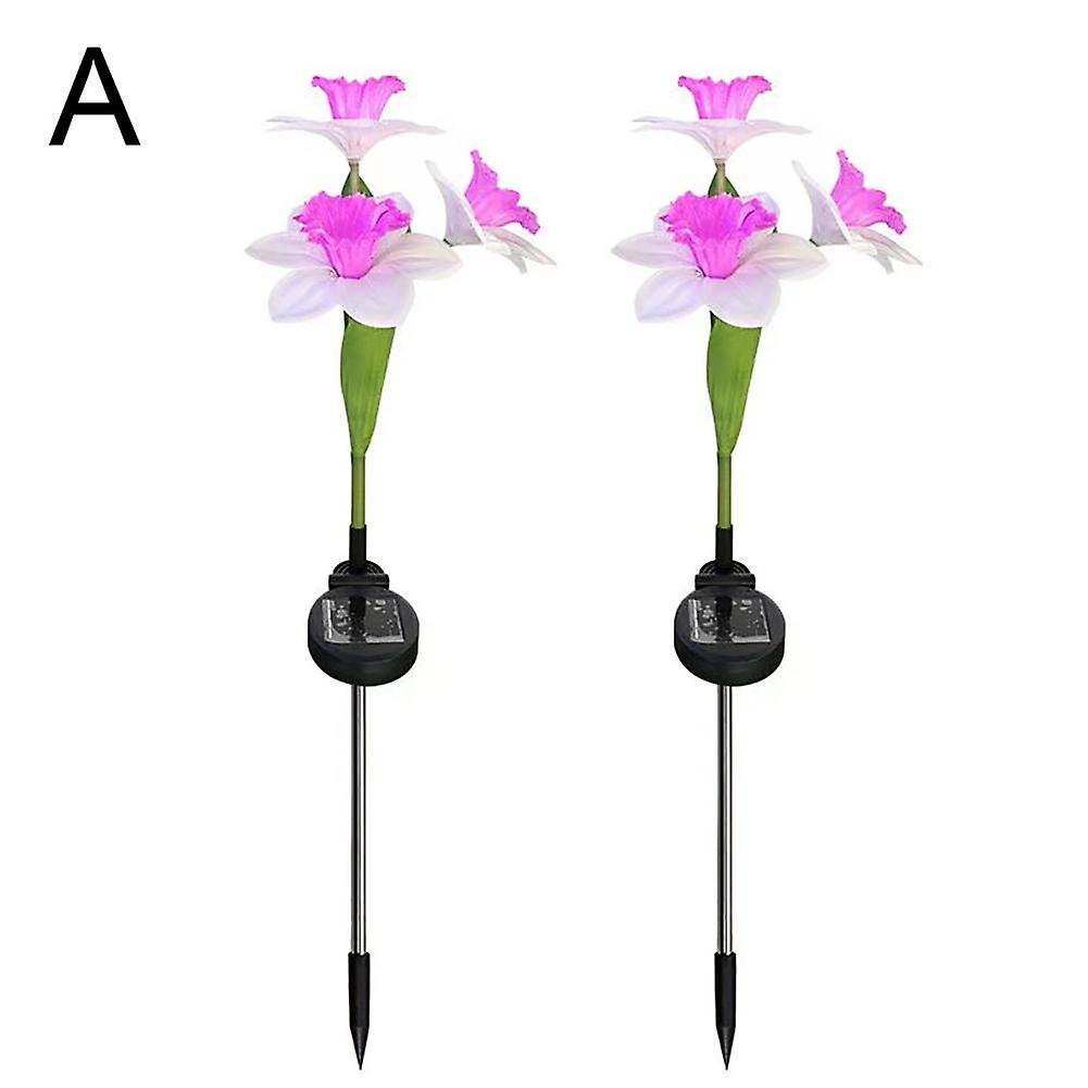 Solar LED Lighted Daffodil Decorative Garden Stakes LED Artificial Sprite Light