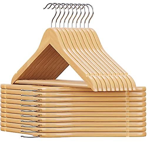 Elegant solid wood hangers - durable, non-slip, 360° swivel