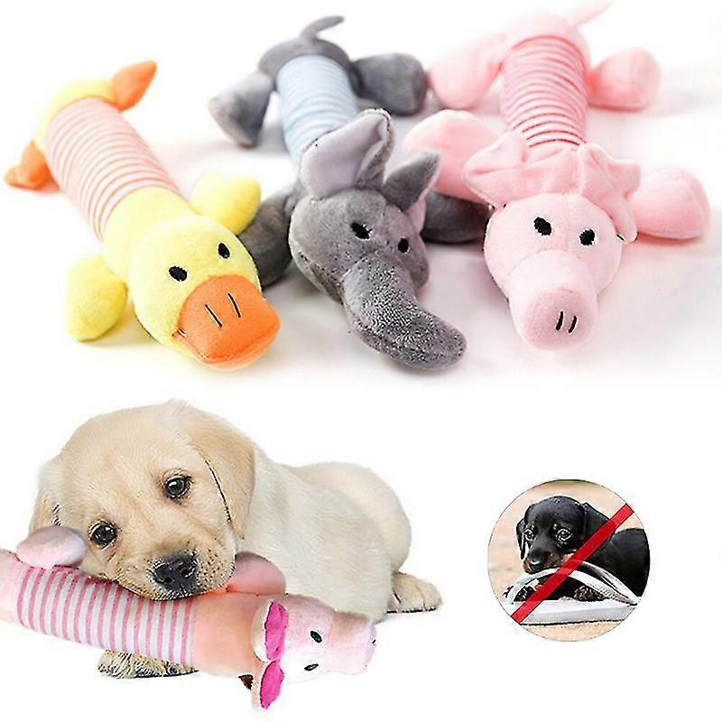 Fit For All Pets Dog Cat Fleece Toys Popular Squeak Chew Sound Dolls Elephant Duck Pig Pet Funny Plush Toys