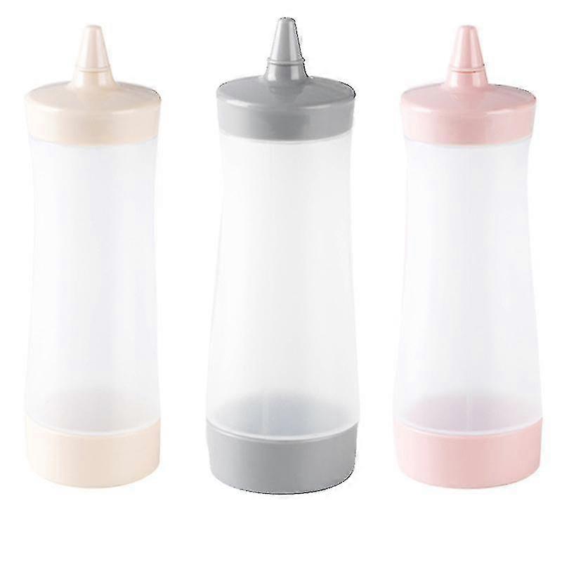 3 random color condiment squeeze bottles