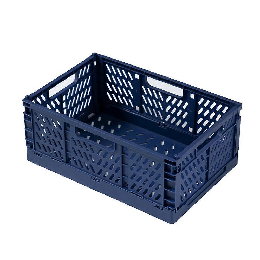 Plastic Foldable Storage Baskets,1 Piece 22*14.8*8.7cm Stackable Foldable Storage Basket, Foldable Storage Crate,Blue
