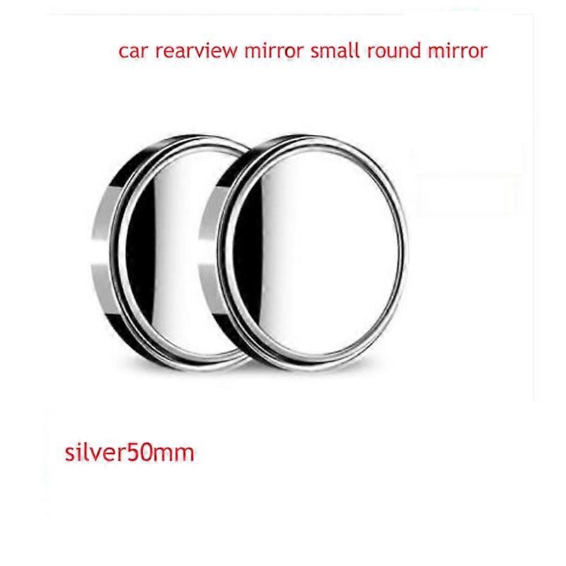 Car Rearview Mirror Small Round Mirror 360-degree Adjustable Reversing Blind Spot Mirror Hd Wide-angle With Frame Reflective Aux