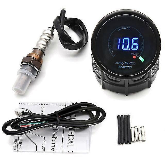 Een 52mm Air Fuel Ratio Gauge Digitale Pijl Display Met Lambda Probe Oxygen O2 Sensor High-end Auto Gauge Geschikt voor 12v Auto 234-4209