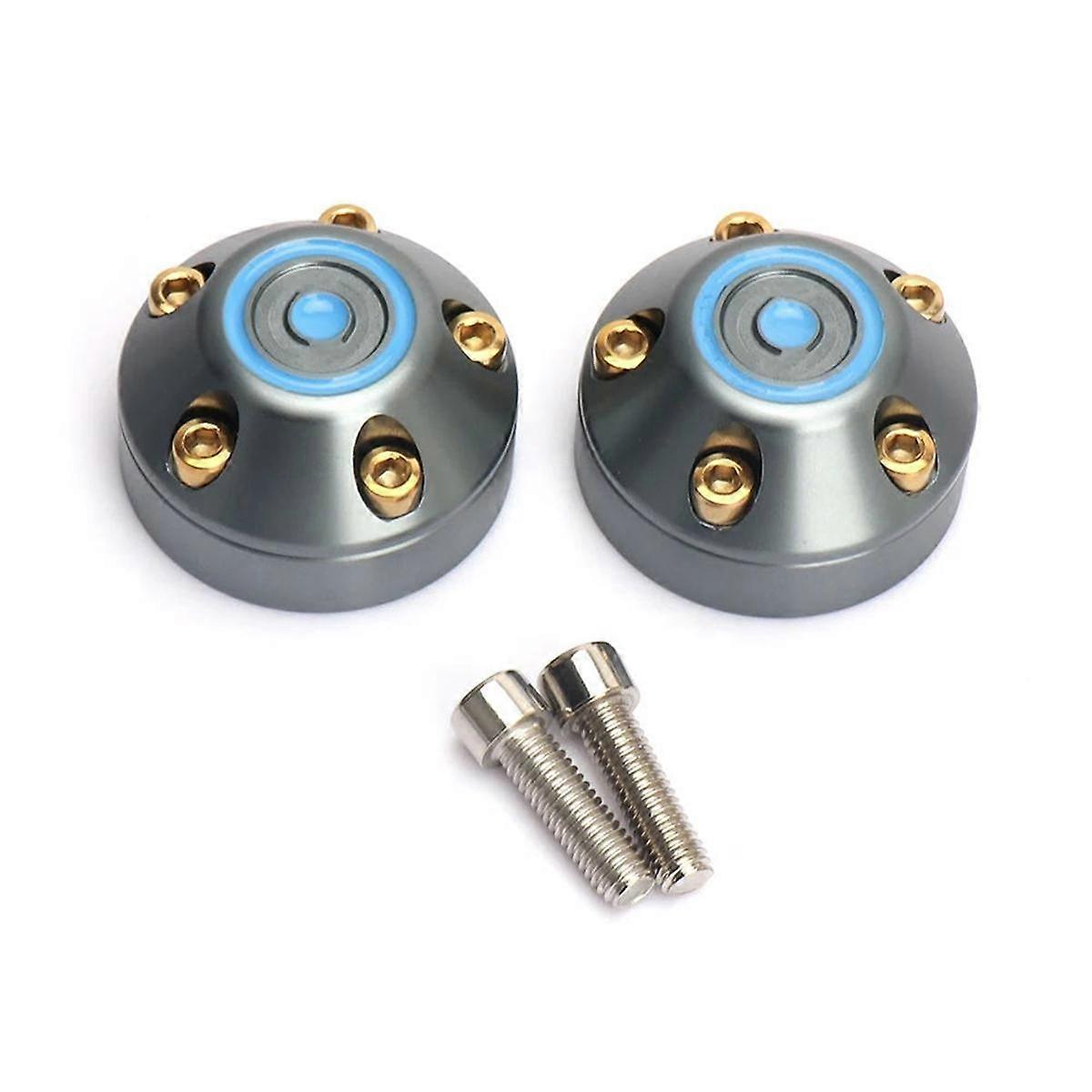 Motorcycle Handlebar Grips Slider Cap Plug Bar End Kit for 150 Sprint 150 300 GTS300 Titanium