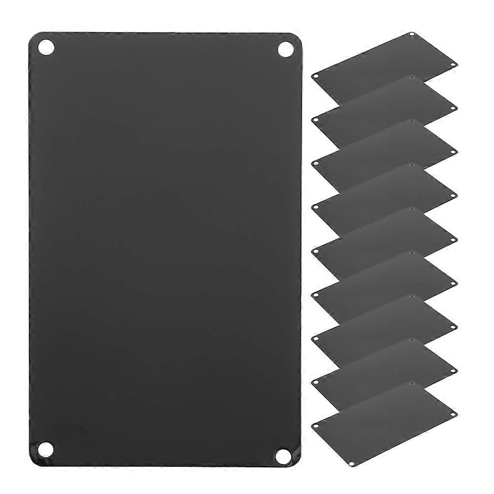 10Pcs többfunkciós ajtótáblák Irodai ajtó fém üres táblák Praktikus DIY üres táblák