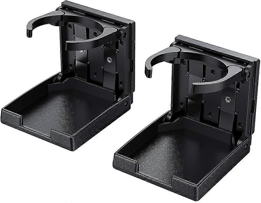 2pcs Universal Adjustable Folding Cup Cup Holder Black Car Drink Holder Cans