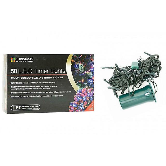 Christmas 50 LED B/O Timer String Light colour