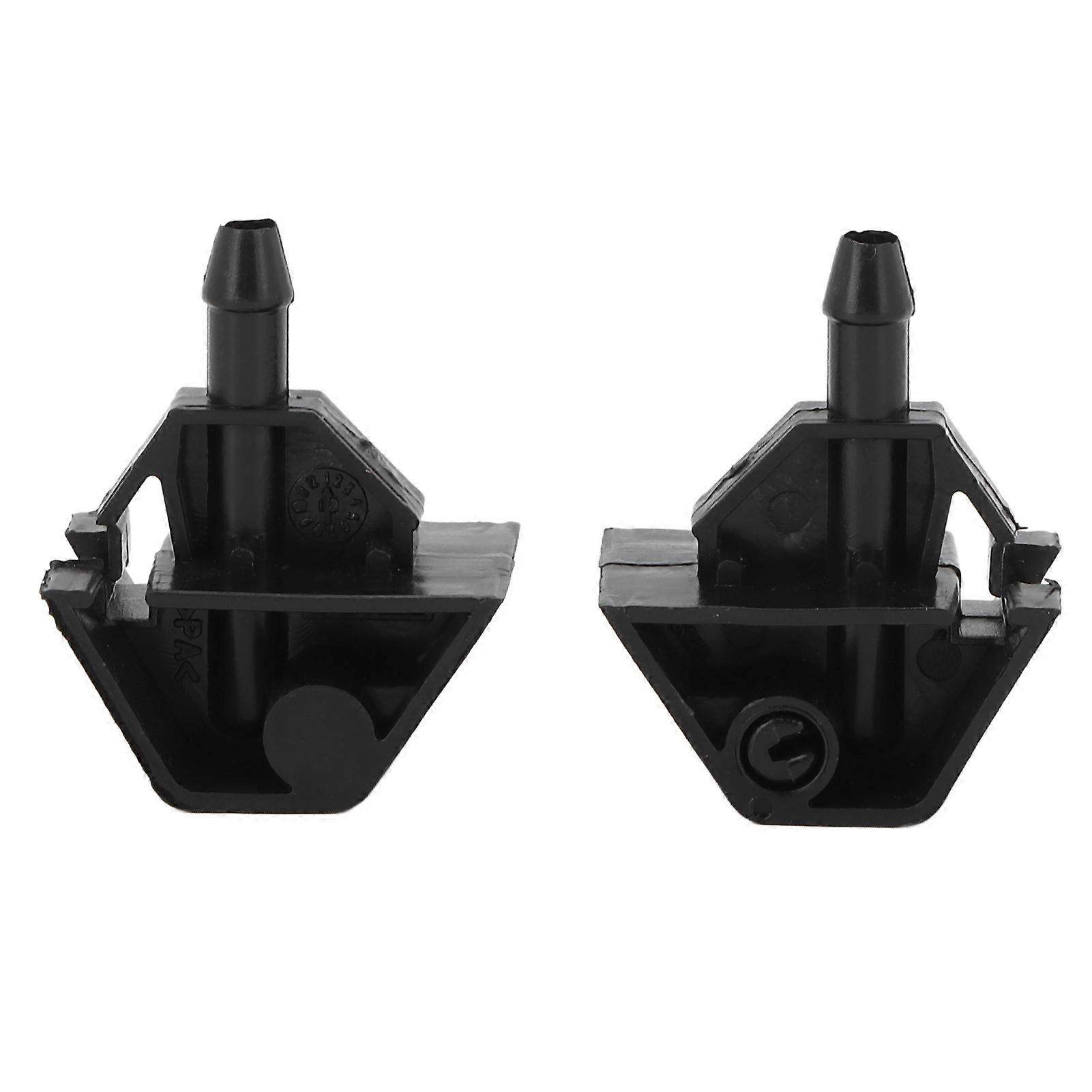 Front Windshield Washer Nozzle Replacement for Nissan ABS Black Wearproof Pair