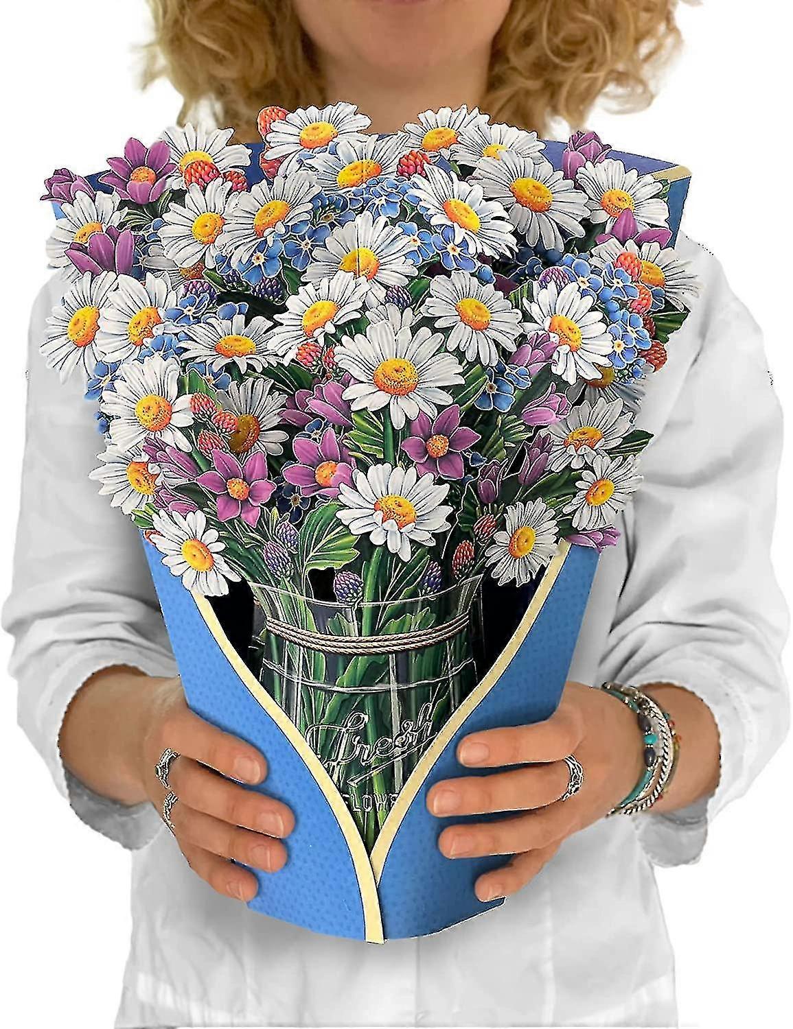 المنبثقة بطاقات، 12 بوصة الحجم باقة زهرة 3D المنبثقة بطاقات المعايدة مع والمغلف