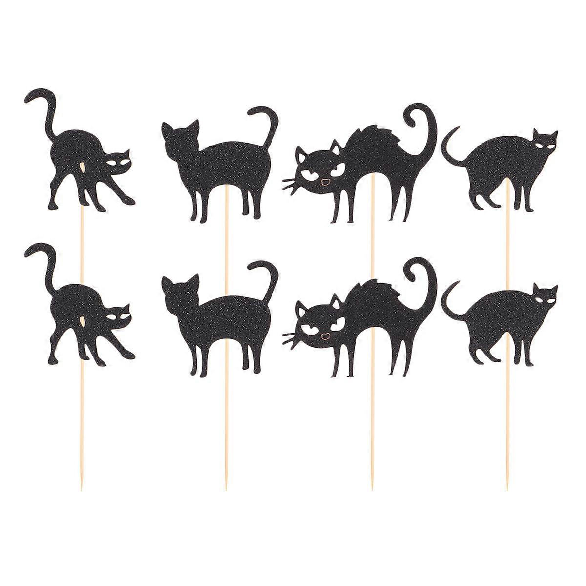 8PCS Cat Shaped Cake Picks Decorative Cake Insert