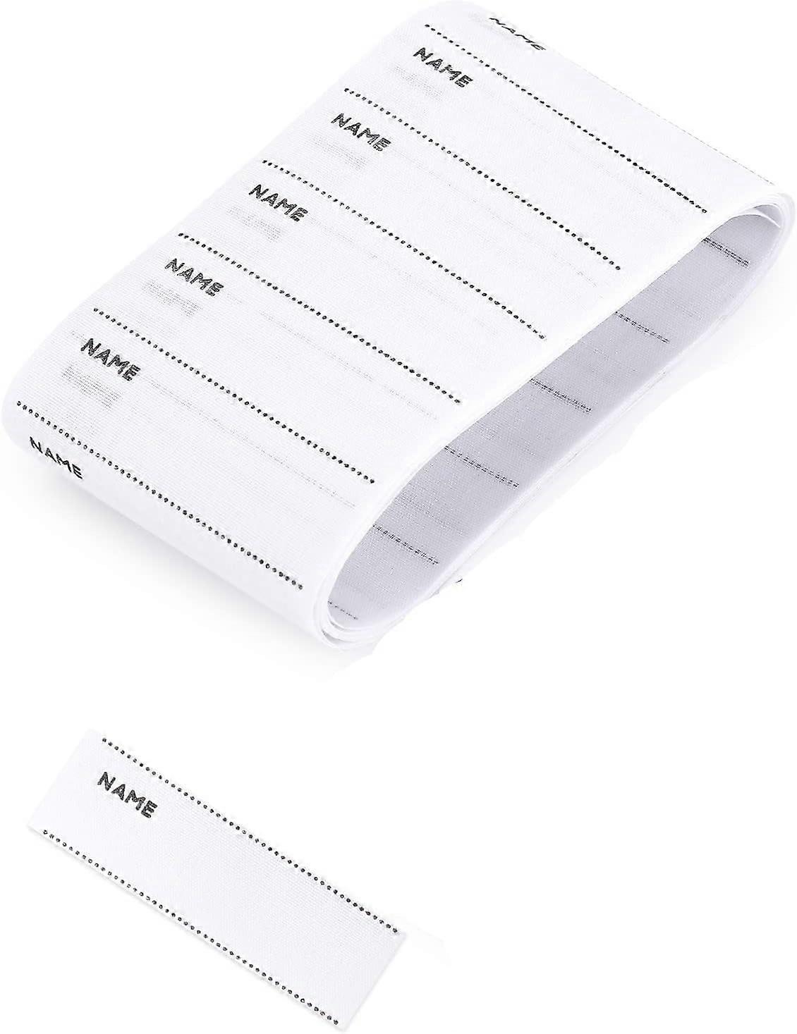 Name Labels for Clothes Blank Name Tags Washable Iron-on Name Tags for Kids School Uniform Woven Fabric Clothing Personalized Writable Nametags for