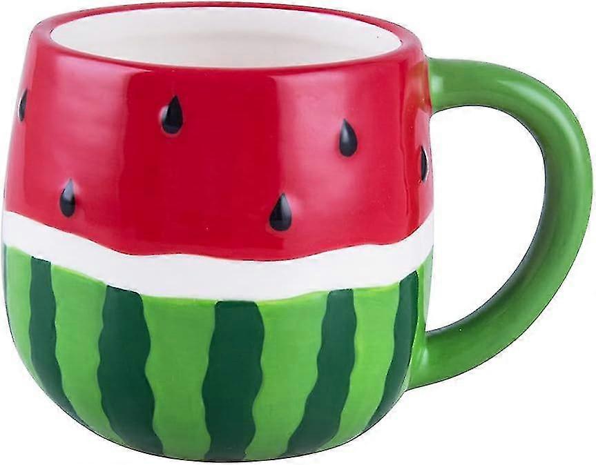 Keramikk Ananas / vannmelon Frukt Shape kaffe krus tekopp havregryn kopp 10.5x8.5cm Gul-YuJia