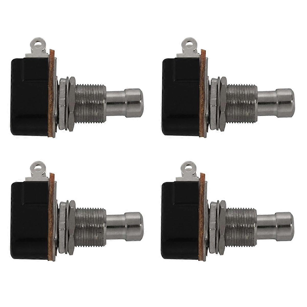 4X Guitar Pedal 2 Pin SPST Momentary Effects Push Button Foot Switch