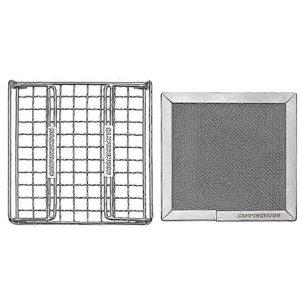 Camping Baking Net Πτυσσόμενο Furnace Grill Rack Φορητό StoveTop Grill Net Toast Baking Holder L
