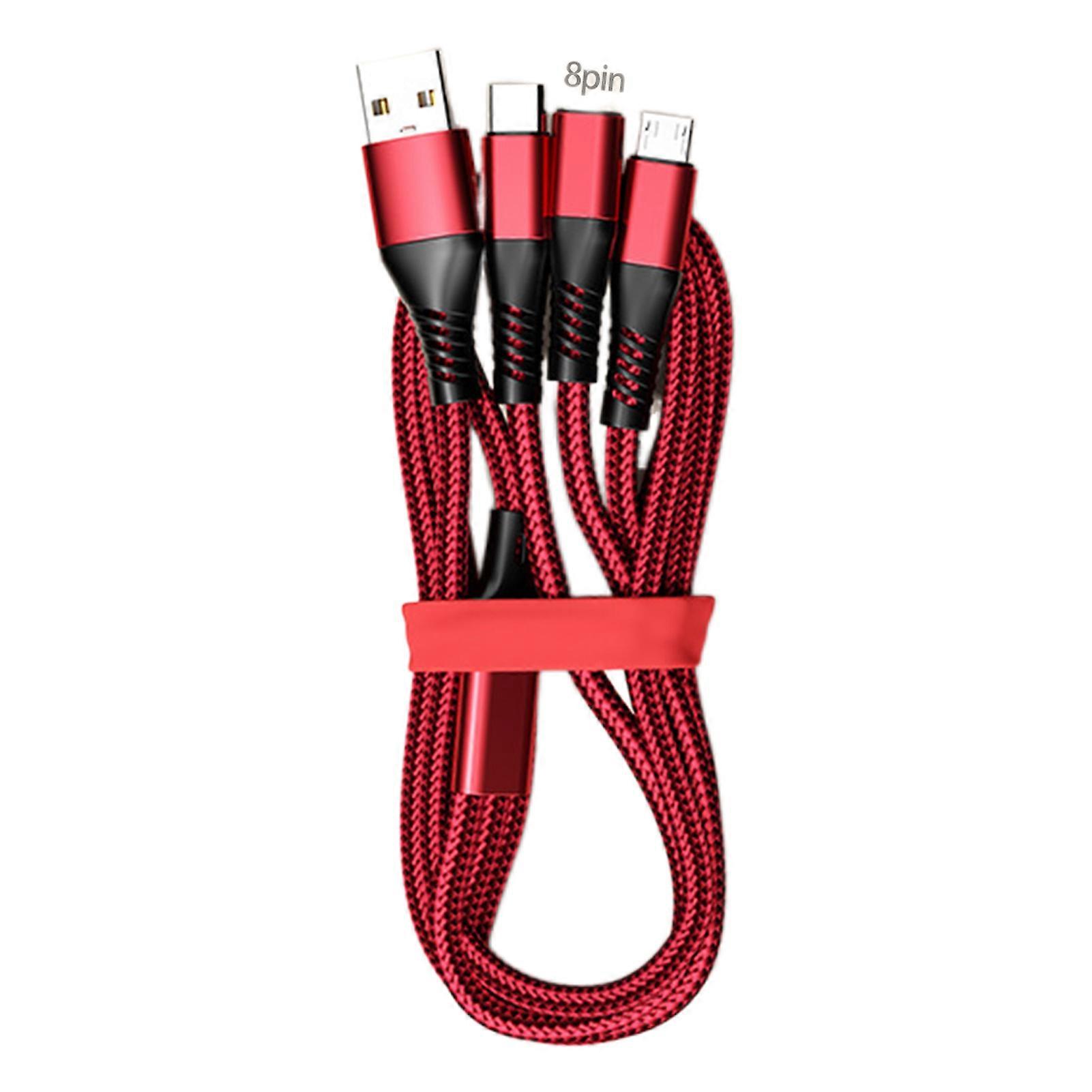 Data Cable Anti-winding 3-in-1 Independent Smart Chip Fast Charging One Dragging Three Data Cable for Home