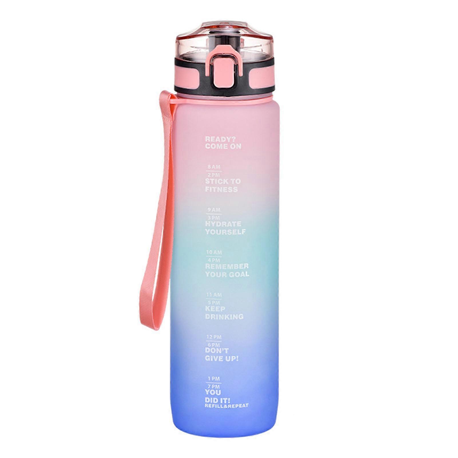 Sandblasting Texture Space Cups Gradient Color Thick Water Bottle for Camping