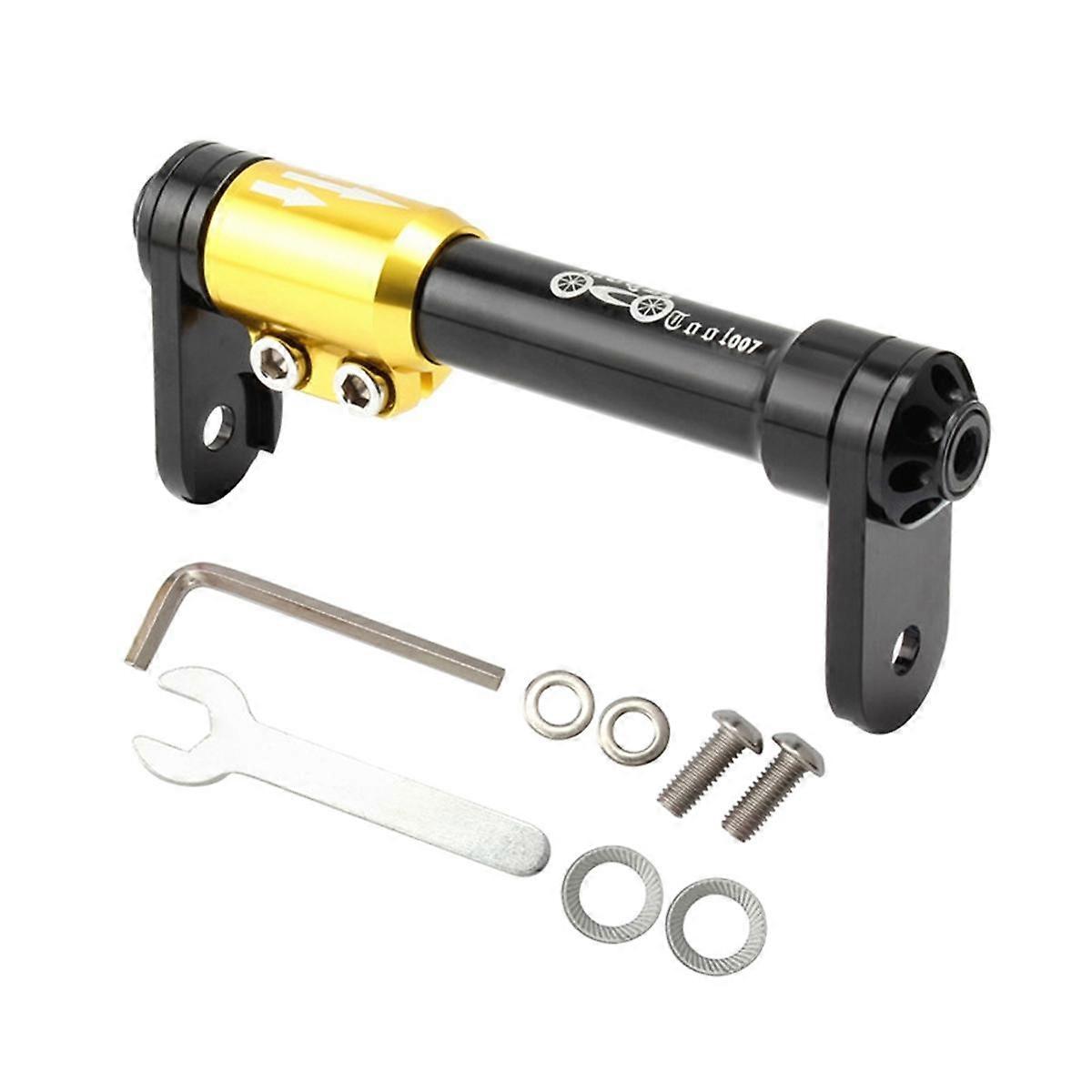 Folding Bike Easy Wheels Extension Bar Aluminum Alloy Easy Wheel Extender for Folding Bike(Black)
