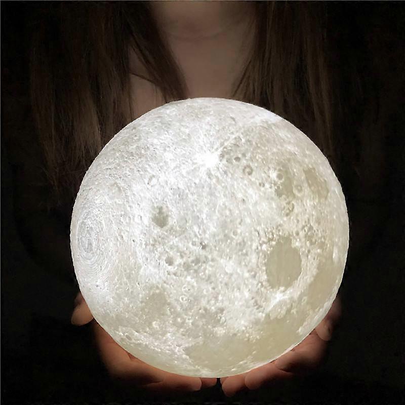 Lampe de lune 3D 16 couleurs Lumière de nuit tactile avec télécommande et rechargeable par USB