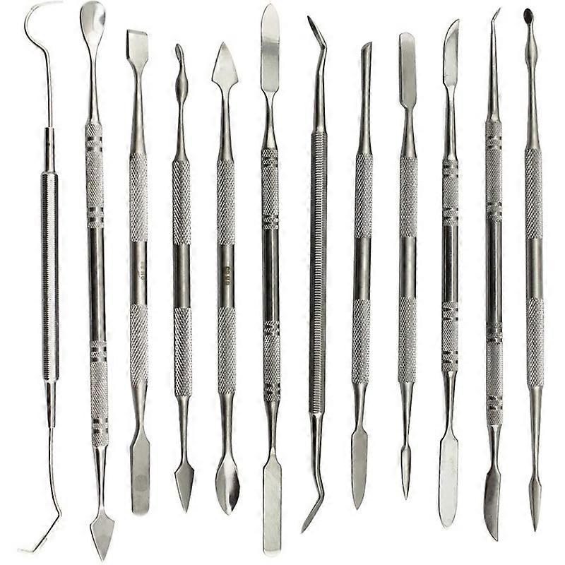 12 Pcs Wax Carvers Set Double Ended Wax Modeling Sculpting Tools Picks Polymer Pottery Clay Carving Tool