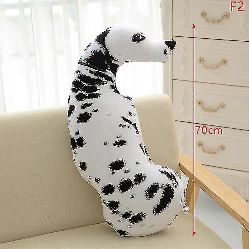 3d Cute Bend Dog Printed Throw Pillow Lifelike Animal Funny Dog Head Cushion