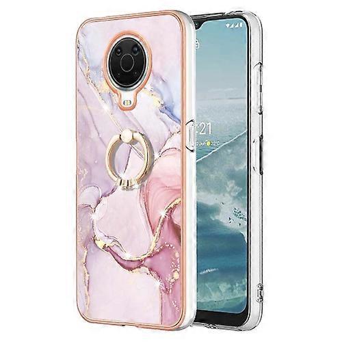 For Nokia G20 / G10 Electroplating Marble Pattern TPU Phone Case with Ring