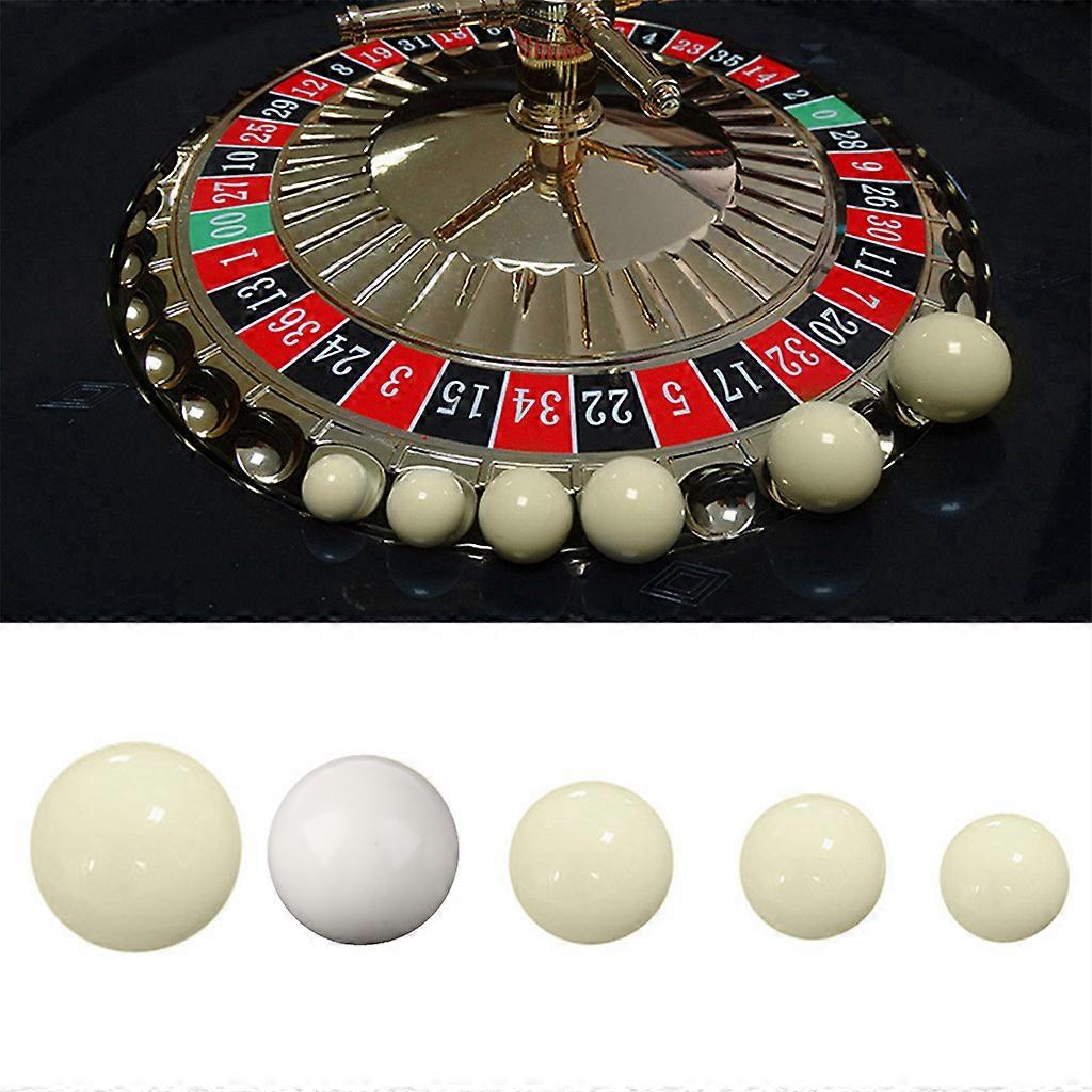 Lot De 15 Perles De Roulette Acrylique Blanches – Billes Remplacement Roulette 12 Mm, Accessoire Jeu De Casino Et Fête