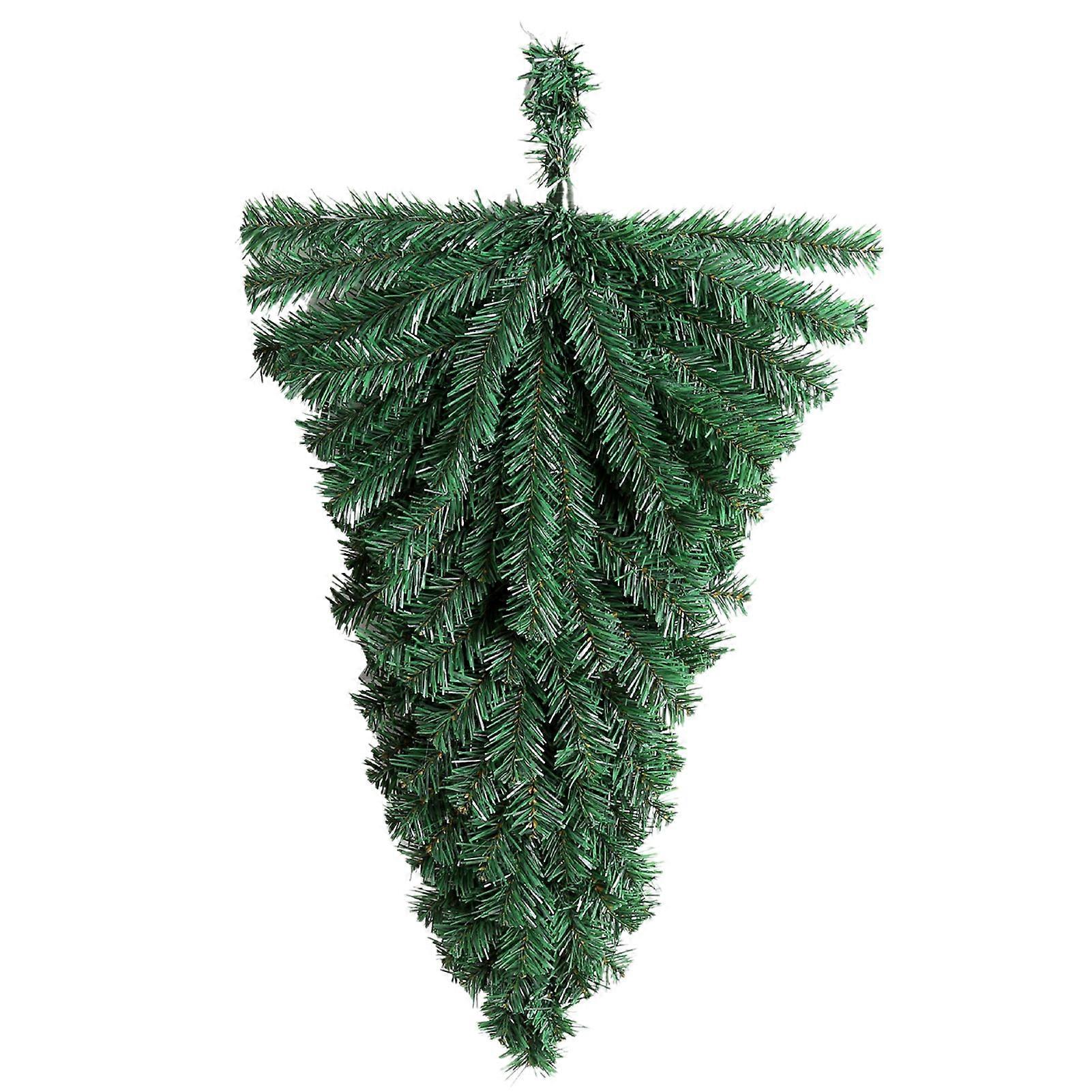Christmas Wreath Decorative PVC Artificial Upside Down Xmas Tree Home Decor for Dorm KAESI