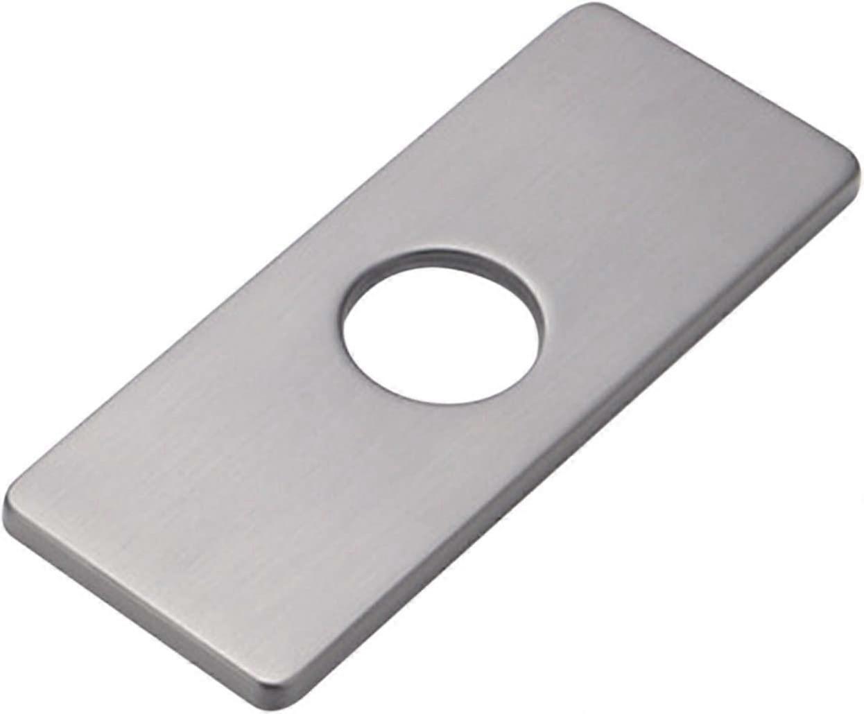 Hålskydd Däckplatta Skylt Diskbänkskran Enkelhål, Fyrkantig däckplatta Rostfritt stål Nyckelskylt för att täcka oanvända monteringshål, dec